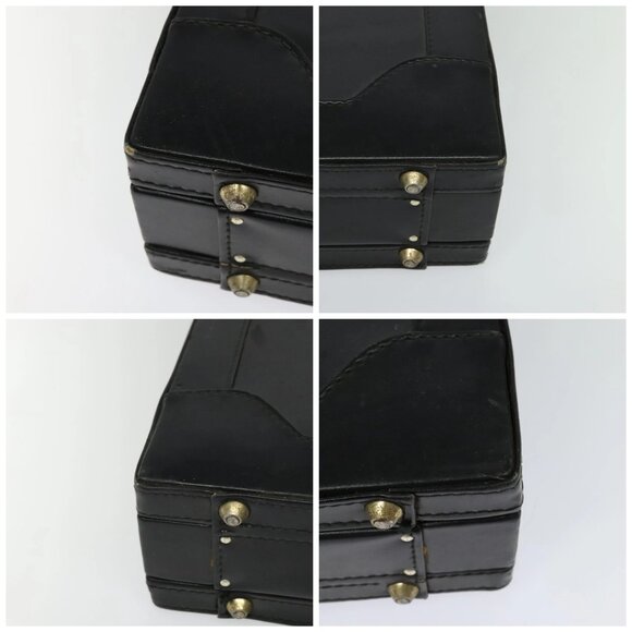 GUCCI Web Sherry Line Attache case Hand Bag Leather Red Black Green Auth - Picture 16 of 16